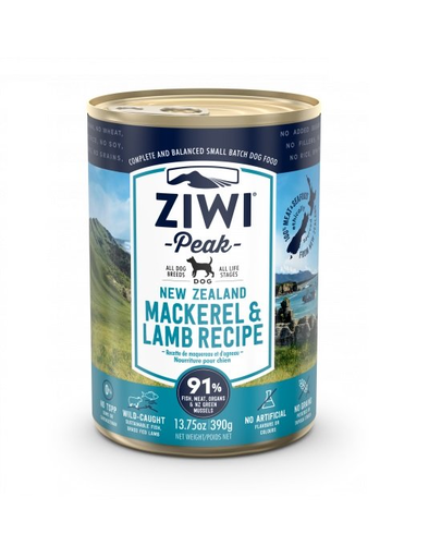 ZIWIPEAK Dog Mackerel&Lamb Makréla és bárányhús 390 g