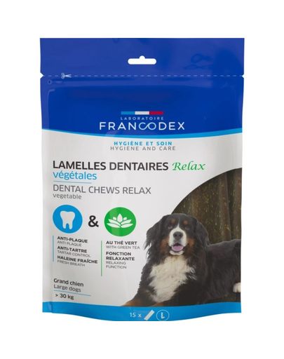 FRANCODEX RELAX nagy rágócsíkok a fogkő és a szagok eltávolítására 502,5 g/15 csík
