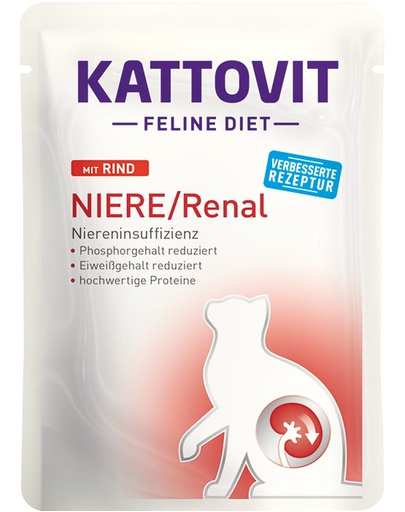 KATTOVIT Feline Diet Renal Marhahús 85 g