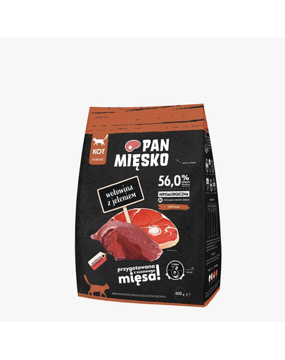 PAN MIĘSKO Marhahús szarvassal M 400g