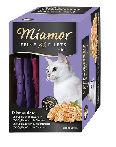 MIAMOR Feine Filets Mini Multibox zselében 8 x 50 g csirke és tonhal 8 x 50 g