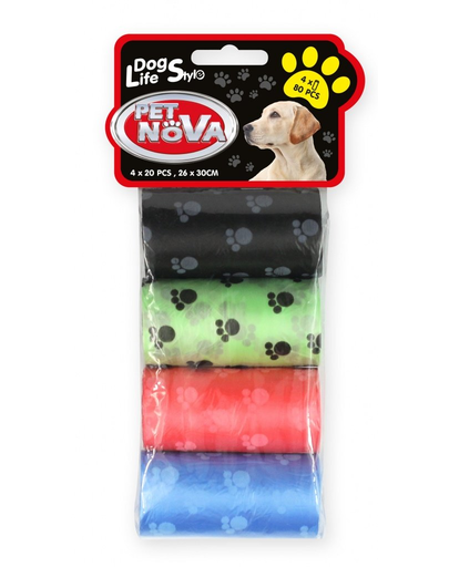PET NOVA Dog Lifestyle kutyakaki zacskók 4 x 20 db.