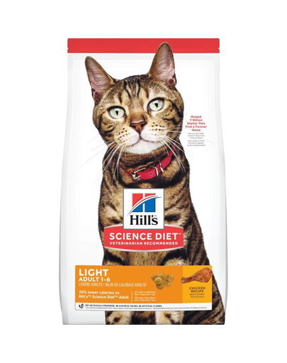 HILL'S Science Plan Feline Adult Light Chicken 10 kg ivartalanított macskák esetében csirke