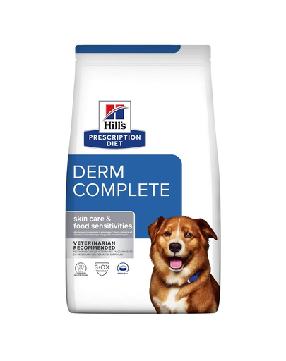 HILL'S Prescription Diet Canine Derm Complete 12 kg kutyabőrt erősítő eledel