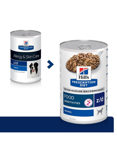HILL'S Prescription Diet Canine z/d 370 g élelmiszer-intoleranciák esetén