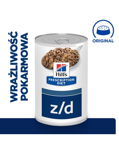HILL'S Prescription Diet Canine z/d 370 g élelmiszer-intoleranciák esetén