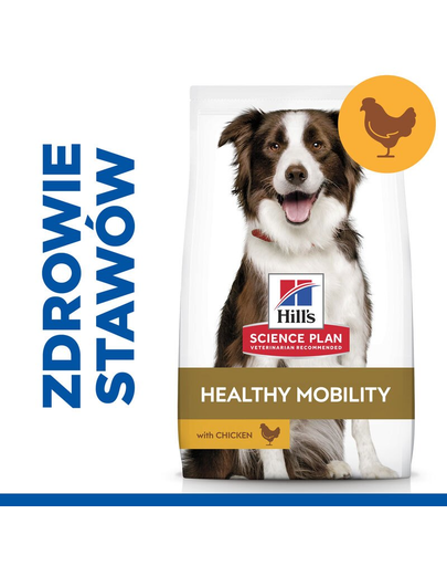 HILL'S Science Plan Canine Adult Healthy Mobility Medium Chicken 14 kg közepes fajtájú kutyatáp csirke ízületi támogatás