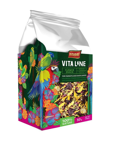 VITAPOL Virágos snack papagájok és egzotikus madarak számára 50g