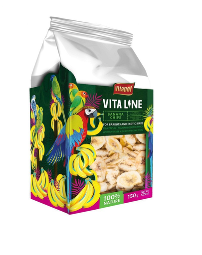 VITAPOL Banán chips papagájok és egzotikus madarak számára 150g