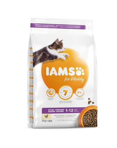 IAMS IAMS for Vitality Kitten friss csirkével 3 kg