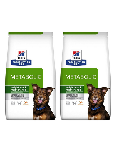 HILL'S Prescription Diet Canine Metabolic A fogyás és a fenntartás érdekében 8 kg (2 x 4 kg)