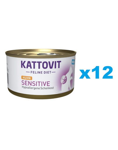 KATTOVIT Feline Diet Sensitive Chicken Csirke 12x85 g