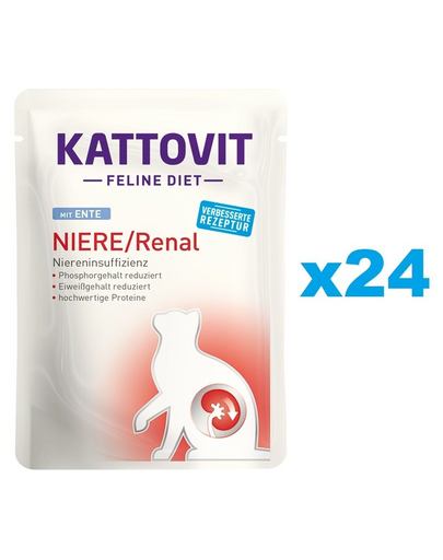 KATTOVIT Feline Diet Renal Kacsa 24 x 85 g
