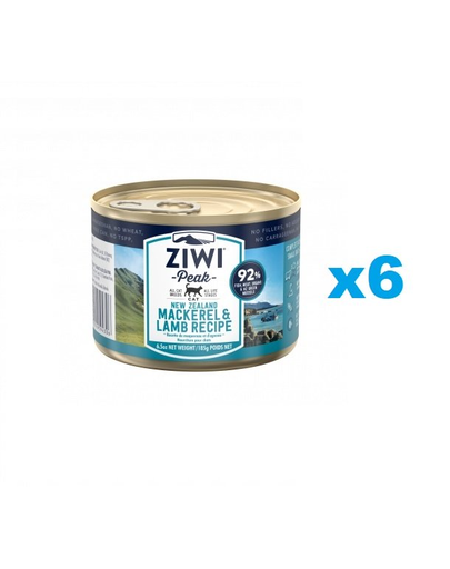 ZIWIPEAK Cat Mackerel & Lamb 6 x 185 g