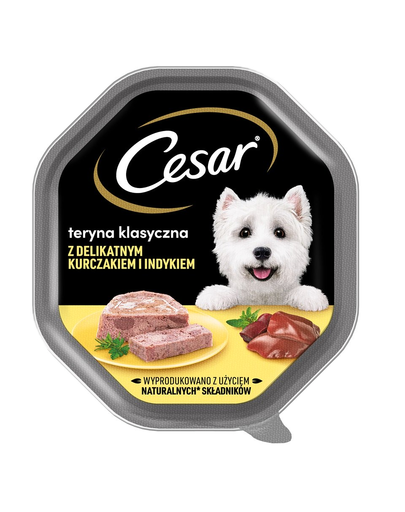 CESAR nedves teljes értékű eledel felnőtt kutyáknak teryna zsenge csirkével és pulykával 150g