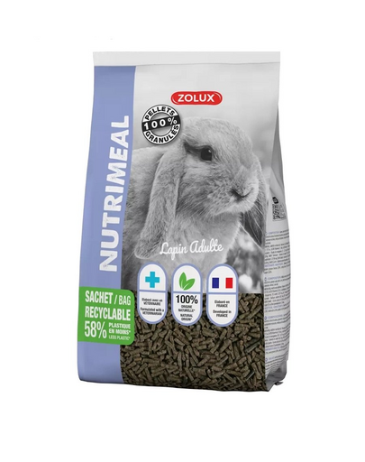 ZOLUX NUTRIMEAL 3 felnőtt nyúl pellet 2,5kg