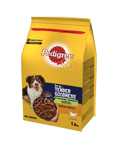 PEDIGREE Tender Goodness 1,8 kg baromfiban gazdag, félnedvességtartalmú teljes értékű eledel felnőtt kutyák számára