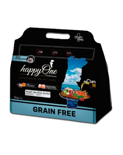 HAPPYONE Grain-Free Mediterraneum Sterilised Cat 3 kg