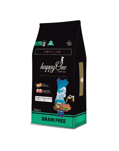 HAPPYONE Grain-Free Mediterraneum Light & Senior  SUPER PREMIUM 12 kg