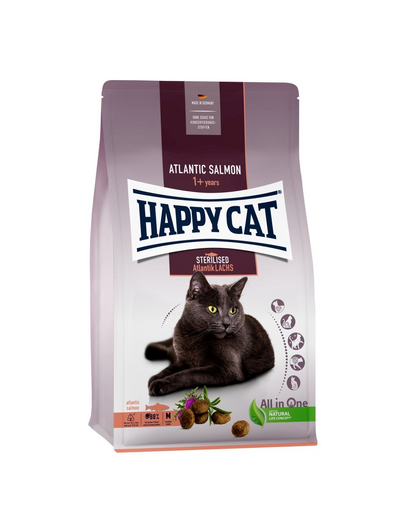 HAPPY CAT Sterilised Atlanti Lazac 4 kg Ivartalanított macskáknak