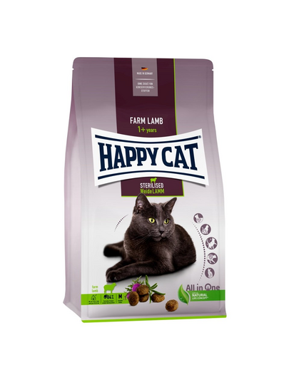 HAPPY CAT Sterilised Jagnięcina 4 kg dla kotów kastrowanych