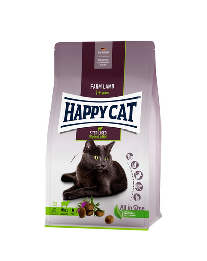 HAPPY CAT Sterilised Jagnięcina 4 kg dla kotów kastrowanych