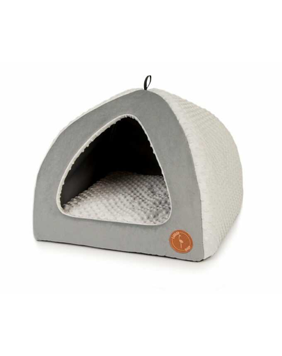 LAUREN DESIGN Shelter VELVET BELLA szürke bársony + szürke nerc 50cm