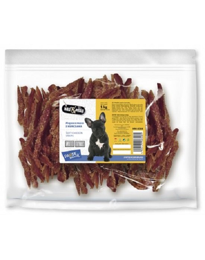HAU&MIAU kutyacsemege, csirke csíkok 500g