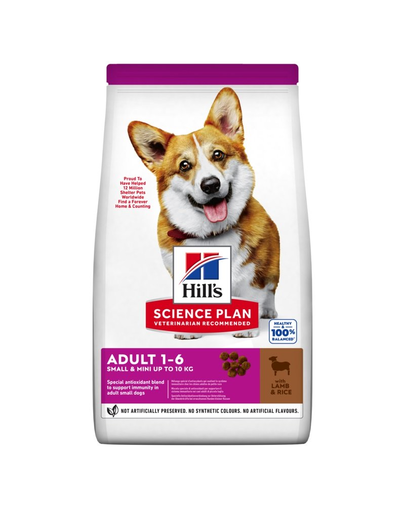 HILL'S Science Plan Canine Adult Small & Mini rizzsel és bárányhússal 6 kg