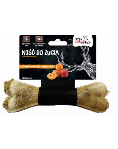 SYTA MICHA Kutya rágcsáló csont szarvas és sárgabarack 13,5 cm
