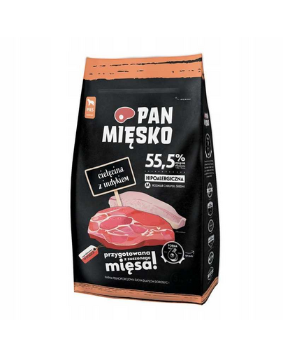 PAN MIĘSKO Borjúhús pulykával közepes termetű fajtáknak 20 kg