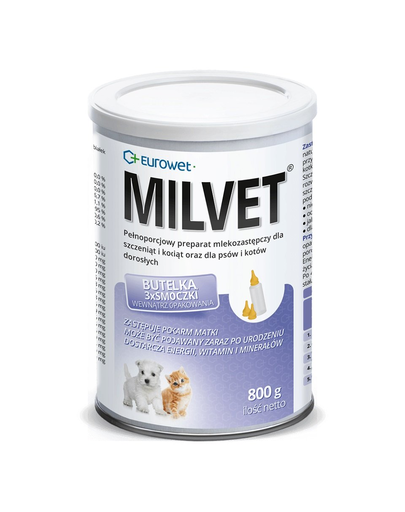 EUROWET Milvet tejpótló kölyökkutyáknak 800 g