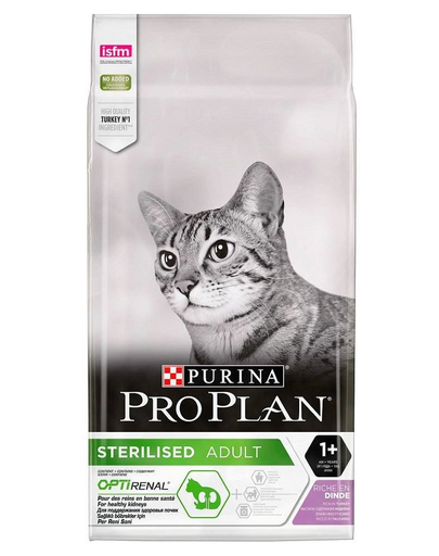PURINA Pro Plan Cat Sterilised Optirenal Turkey Száraz macskaeledel 1,5kg