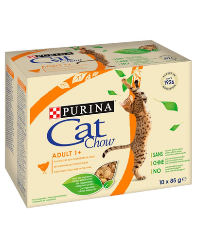 CAT CHOW Adult Multipack Csirke és cukkini 10x85g