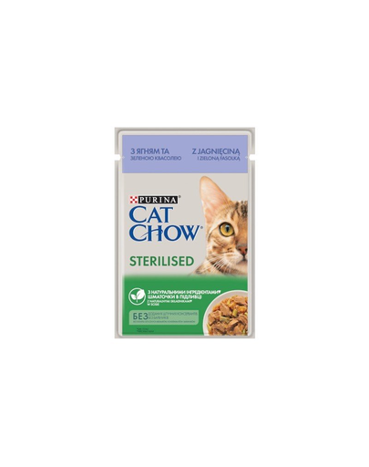 CAT CHOW Sterilised Bárányhús és zöldbab 85 g