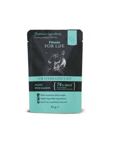 FITMIN For Life For Sterilized Cats Salmon 85g