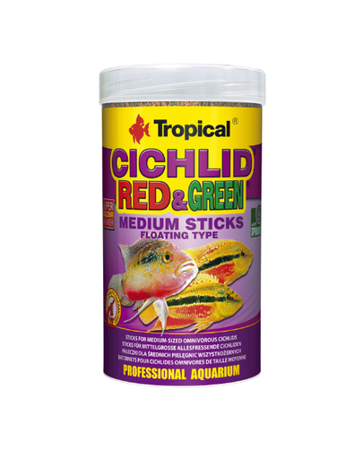 TROPICAL Cichlid red-green medium sticks 250 ml