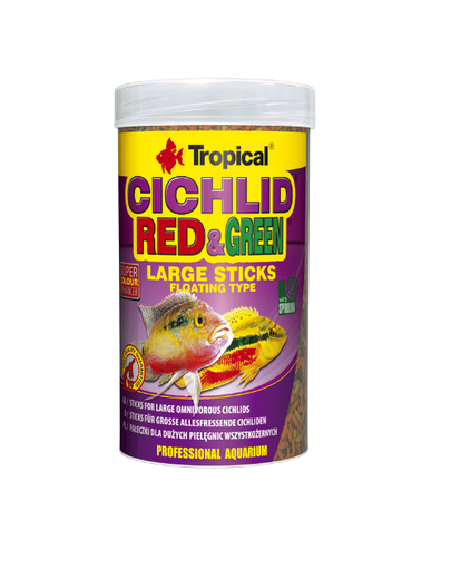 TROPICAL Cichlid red-green large sticks 250 ml (75 g)