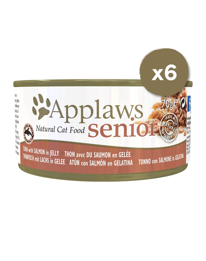 APPLAWS Cat Tin Senior 6 x 70 g Tonhal és lazac