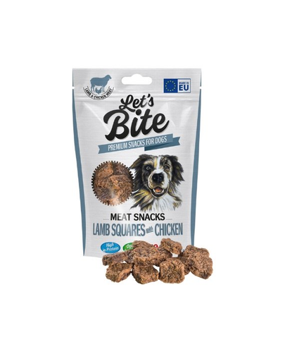 BRIT Let’s Bite Meat Snacks squares 80g Lamb with chicken