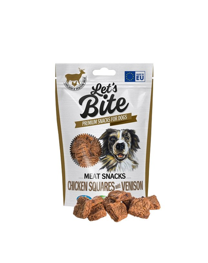 BRIT Let’s Bite Meat Snacks squares 80g Chicken with venison