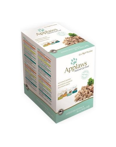 APPLAWS Cat Pouch Multipack 4 x 12 x 70 g Vegyes ízek zselében