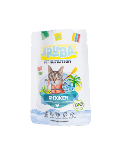 ARUBA Cat Organic Nedves macskaeledel Csirke sütőtökkel, cukkinivel és tökmaggal 70 g