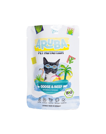 ARUBA Cat Organic Nedves macskatáp Liba és marhahús brokkolival és csicsókával 70 g