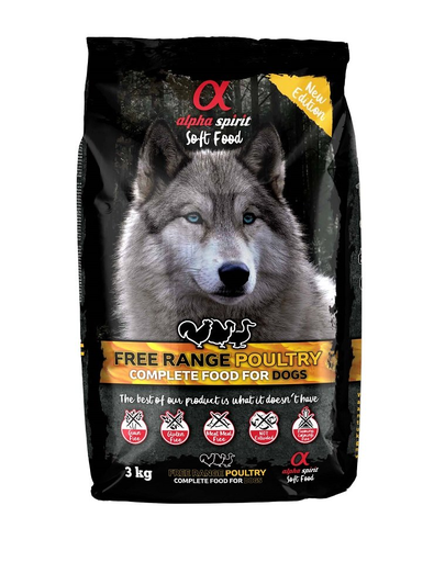 ALPHA SPIRIT Teljes értékű száraz-puha kutyatáp Baromfi baromfi 3 kg