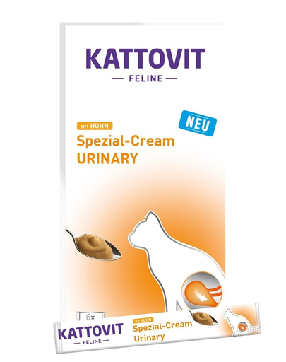 KATTOVIT Urinary Cream 6x15g Csirke krém macska jutalomfalat