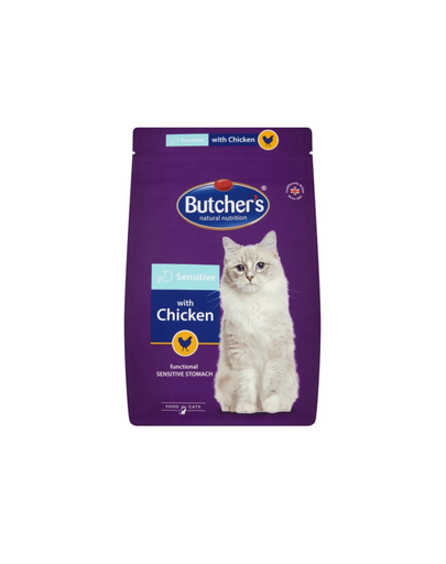 BUTCHER'S Functional Cat Dry Sensitive csirkével 800 g