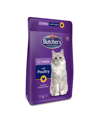 BUTCHER'S Functional Cat Dry Indoor baromfival 800 g