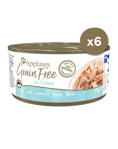 APPLAWS Cat Tin Grain Free 6 x 70 g Tonhal mártásban