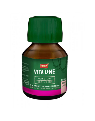 VITAPOL Vitaline Cynk + jód egzotikus madarak számára 50ml